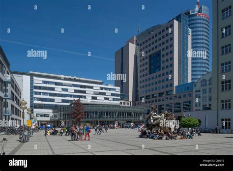 Campus of the Friedrich Schiller University, Ernst-Abbe-Platz square, Jena, Thuringia, Germany ...