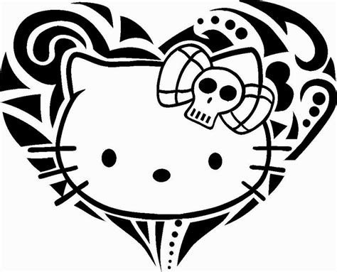 Hello Kitty Emo Coloring Pages