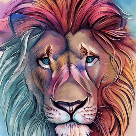 Lion Watercolor Art Style Kelly McKernan · Creative Fabrica