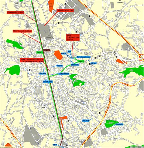 Saint Etienne Map and Saint Etienne Satellite Image