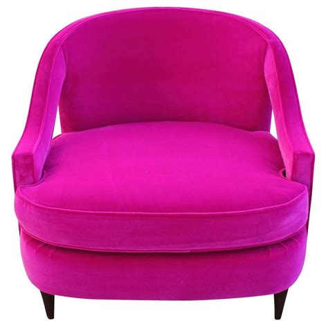 Glamorous Fuchsia Pink Velvet Lounge Chair | White leather dining chairs, Velvet lounge chair, Chair