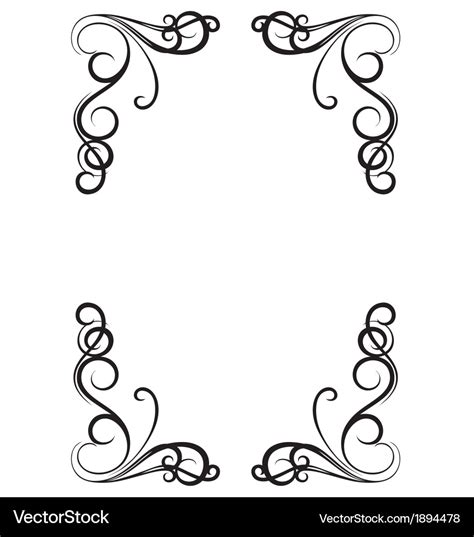 Decorative page border Royalty Free Vector Image