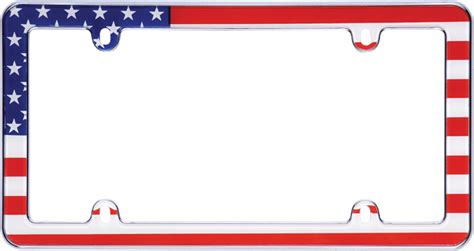 Patriotic USA Flag Car License Plate Frame Accessory | Car license plate frames, Car license ...