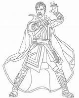 Doctor Strange coloring Page Avengers sketch template