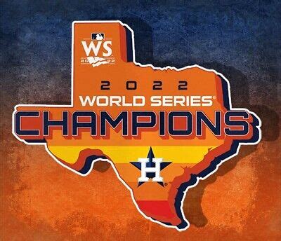 HOUSTON ASTROS WORLD Series Champions 2022 Logo type MLB Baseball Die-Cut MAGNET £5.51 - PicClick UK