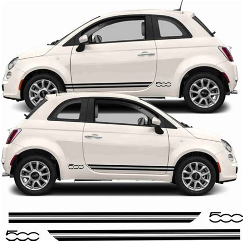 Zen Graphics - Fiat 500 Side Stripes & 500 Stickers