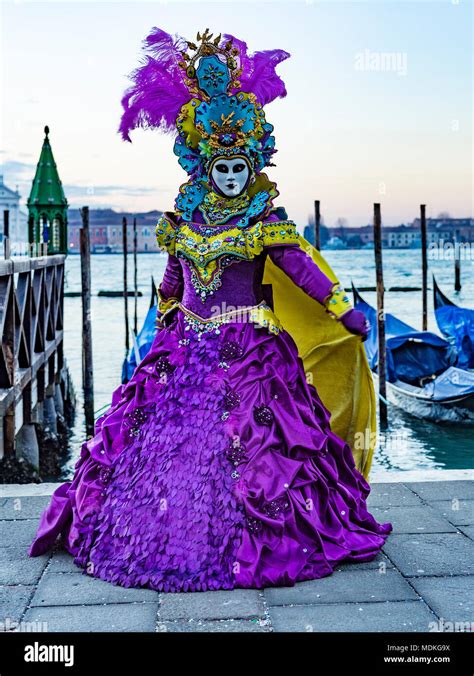 Venice Carnival, costumes, masks, masked ball, February, Piazza San Marco, St Mark's Square ...