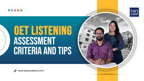 What Are The Best OET Listening Assessment Criteria And Tips | Tijus Academy- Best OET, IELTS ...