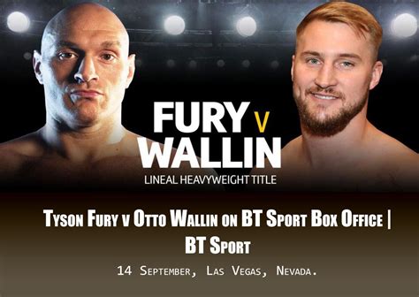 BT /Sports ]] Tyson Fury vs Otto Wallin Official PPV Live Stream | by ...