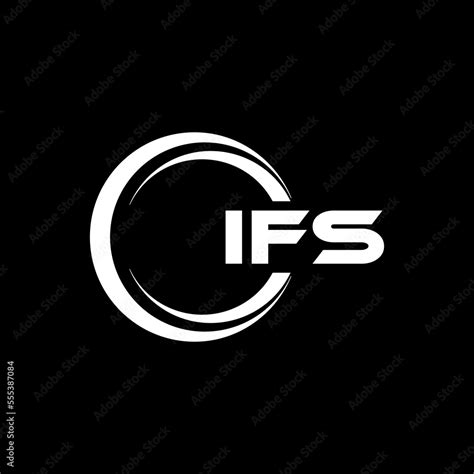 IFS letter logo design with black background in illustrator, cube logo, vector logo, modern ...