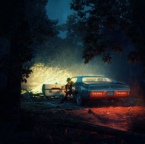 HD wallpaper: forest, night, rain, car, No passage | Wallpaper Flare