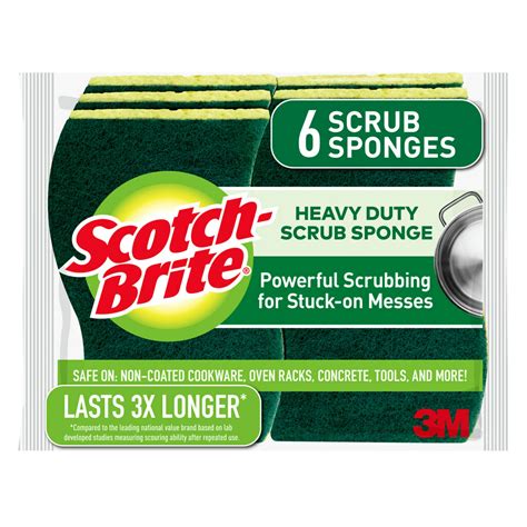 Scotch-Brite Heavy Duty Scrub Sponges, 6 Scrubbing Sponges - Walmart.com