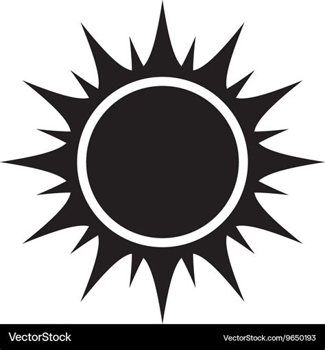 Black abstract sun graphic Royalty Free Vector Image