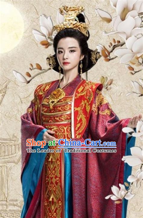 Ancient Chinese Female Princess Queen Empress Black Wigs