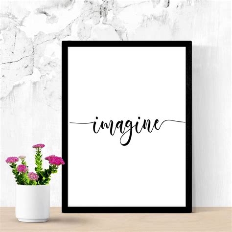 Imagine Printable Word Art Multiple Sizes 300 DPI High Quality | Etsy