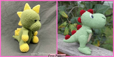 Crochet Dinosaur Softie - Free Patterns - DIY 4 EVER