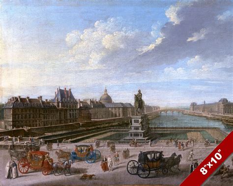 1700’S PARIS FRANCE SCENIC LANDSCAPE ART FRENCH PAINTING REAL CANVAS ...