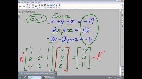 Solve System Of Linear Equations By Using Multiplicative Inverse Matrix ...