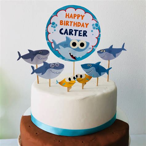 Baby Shark Cake Topper Printable | Pigsy Party – PigsyParty in 2020 | Shark cake, Birthday cake ...