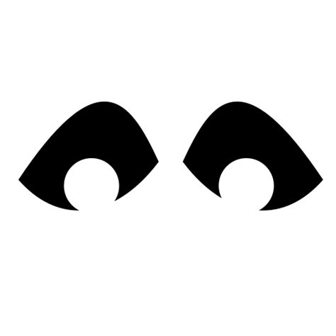 Worried eyes icon | Game-icons.net