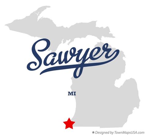 Map of Sawyer, MI, Michigan