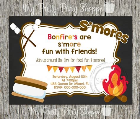 Bonfire Party Invitation