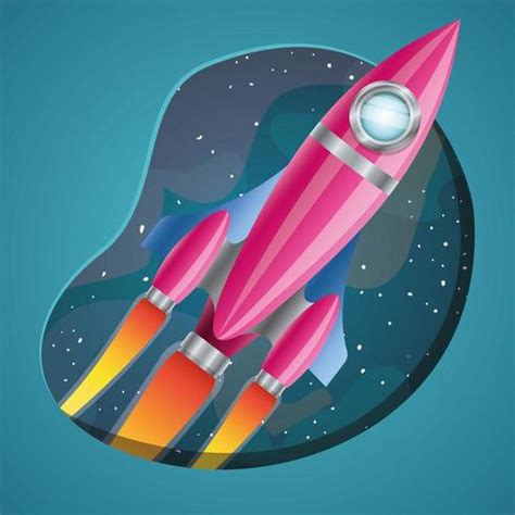 Rocket with flame design vector illustration 687849 Vector Art at Vecteezy