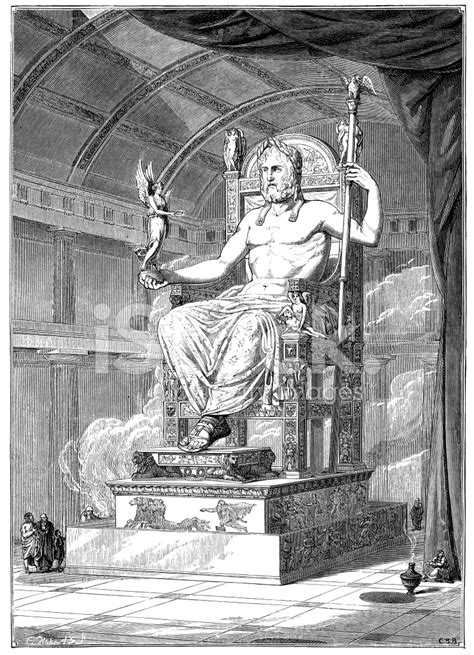 Statue of Zeus AT Olympia Stock Vector - FreeImages.com