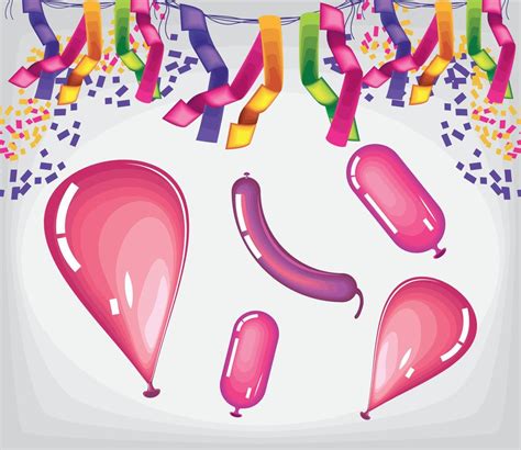 balloons and garland 10316387 Vector Art at Vecteezy