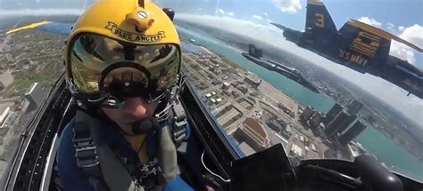 WATCH: Video from the Blue Angels Cockpit Over Detroit