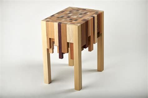 Scrap Wood End Grain End Table - Designable Makes