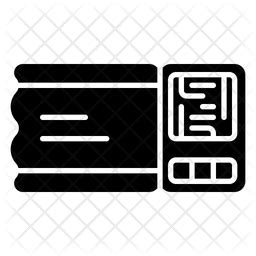 Boarding Pass Icon - Download in Glyph Style