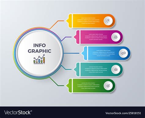 Infographic design with 5 process or steps Vector Image