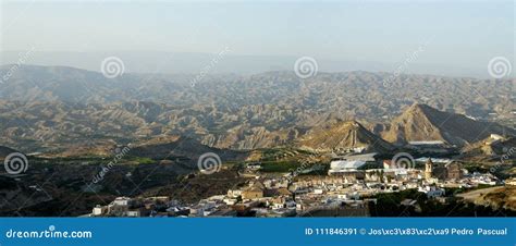 Almeria desert panorama. stock image. Image of outdoor - 111846391