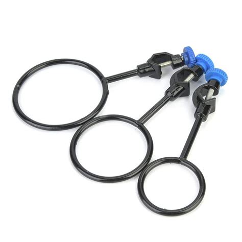 3Pcs Lab Support Iron Ring Set 60mm 80mm 100mm Retort Clamp Set for Chemistry or Physics Lab ...