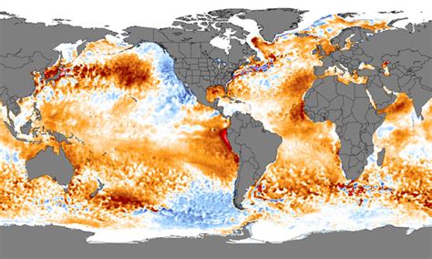 ‘Headed off the charts’: world’s ocean surface temperature hits record high - The Guardian ...