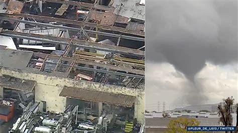 Montebello EF1 tornado rips off the roofs of buildings, injures 1 person in Los Angeles County ...