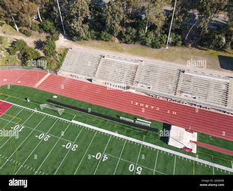 Aerial view of American football field Stock Photo - Alamy