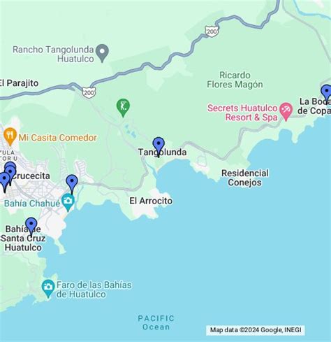 Map Of Huatulco Mexico - Vikki Jerrilee