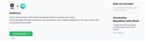 Connecting ManoMano with eDesk | Link your marketplaces | eDesk Support Knowledge Base