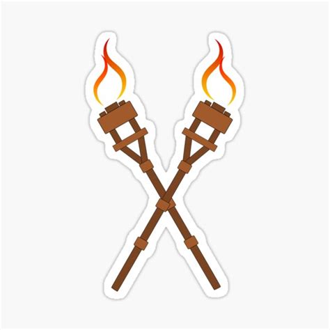 "Tiki Torch Emblem" Sticker for Sale by TikiPenguin | Redbubble