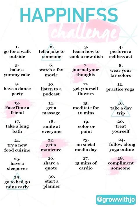 30 DAY HAPPINESS CHALLENGE - you deserve to be happy, and thats what this challenge is all about ...