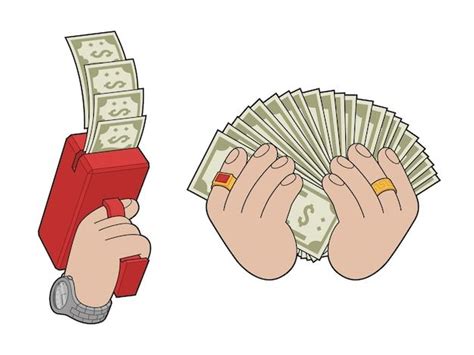 Cartoon Illustration of Money Stack