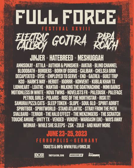 Full Force Festival 2023 Gräfenhainichen Line-up, Tickets & Dates Jun ...