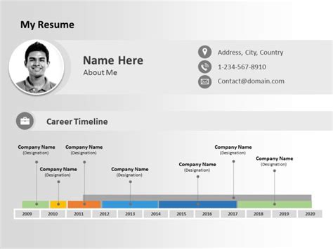 Resume Timeline 05 | Powerpoint templates, Presentation slides ...