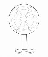 Fan Coloring Page sketch template