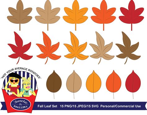 Art & Collectibles Digital Winter Clip Art Fall clipart Fall Leaves SVG Bundle for Commercial ...