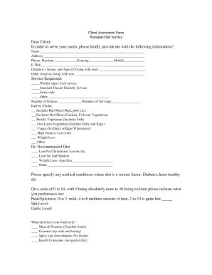 Client Assessment Form Template - Fill and Sign Printable Template Online