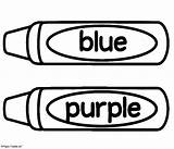 Crayon Coloring Page sketch template