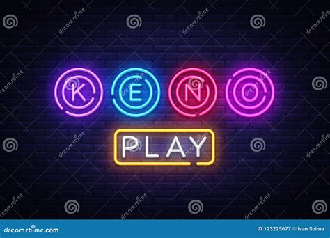 Keno Logo Vector. Keno Lottery Neon Sign, Design Template, Modern Trend Design, Night Neon ...